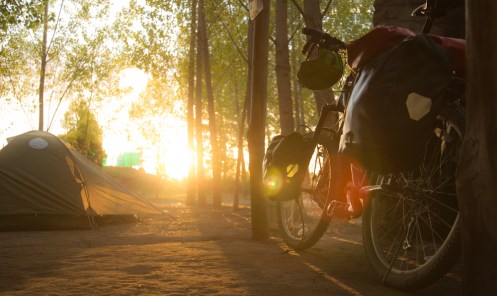 Camino al sur por la Ruta 40. Noche antre Tunuyan y San Carlos.