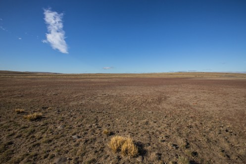 Como en medio de un oceano sin referencia pedaleo entre la pampa.