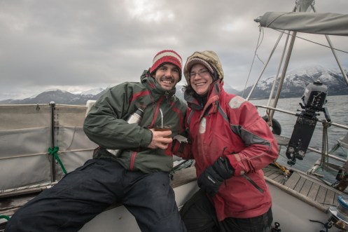 Chasper y Dominique tienen el don de sonreir. Siempre.