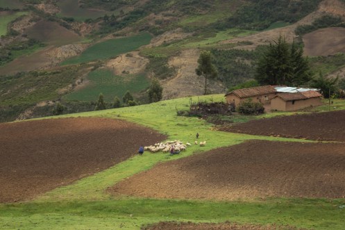 Valles rurales en el viejo camino a Cochabamba.