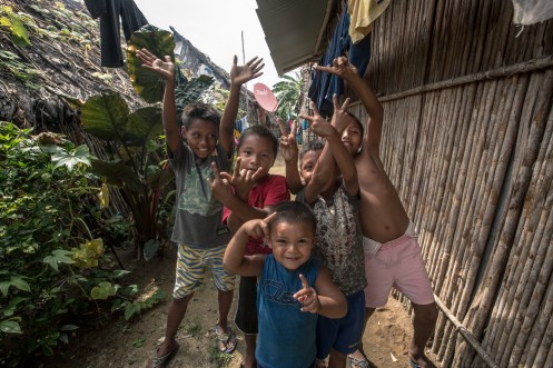 Los niños siempre son los primeros en darme la bienvenida.