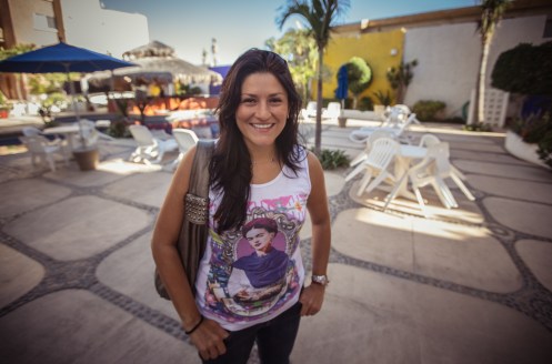 Conocí a Mariana en la Patagonia, me recibió en Buenos Aires y ahora lo hace en San Lucas. La amabilidad colombiana rebosa junto con su alegría allí donde pasa.