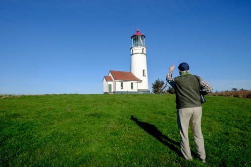 George nos quiere mostrar el faro más occidental de América antes de seguir nuestro camino. Cape Blanco.